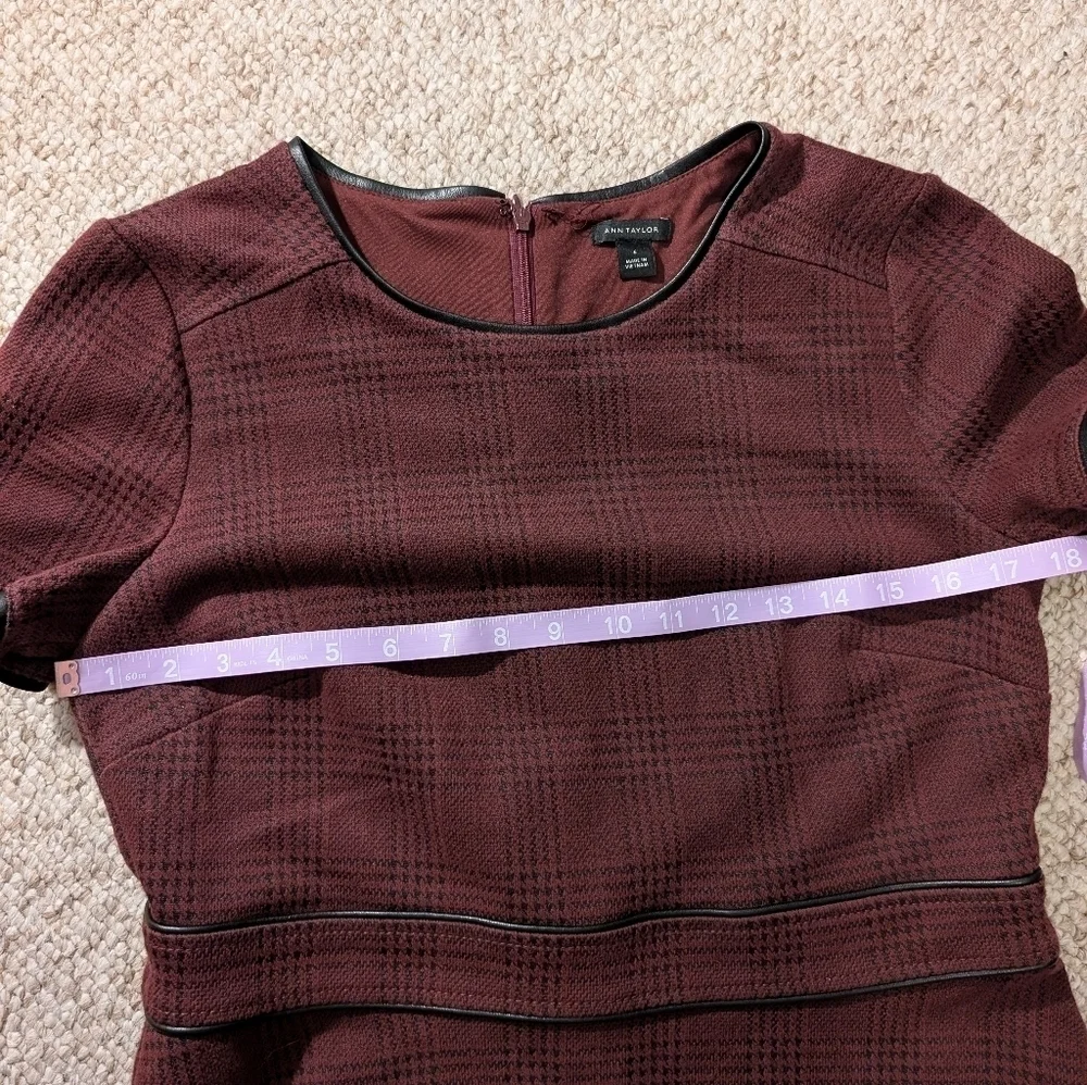 Ann Taylor burgundy dress size 6 - Picture 6 of 9